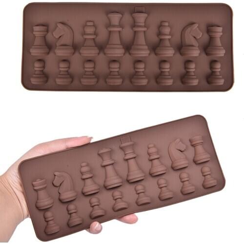 DIY Baking Mould Chess Shaped Chocolate Mold Kitchen Accessories Silicone Ice Sugar Cake Mould Decoration Tools