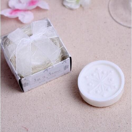 20pcs European knot wedding supplies gift event small gifts handmade creative snowflake soap