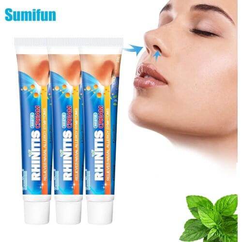 3pcs Sumifun Rhinitis Ointment Allergic Sinusitis Nasal Ointment Antibacterial Relieve Itching Sneezing Nasal Congestion Cream