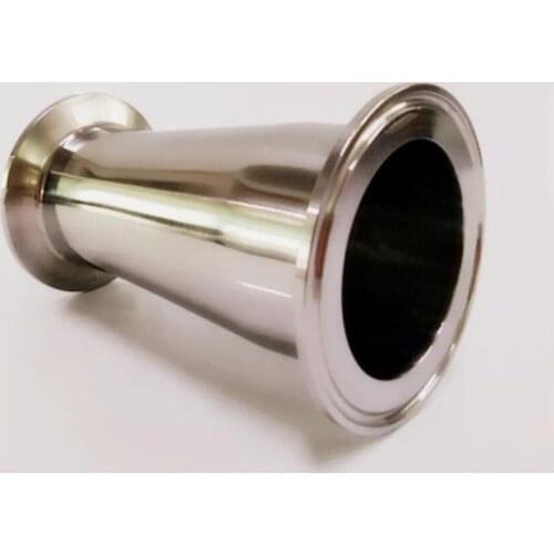 45mm 1.75" to 38mm 1.5" Pipe OD 2" to 1.5" Tri Clamp Reducer SUS 316L Stainless Sanitary Pipe Fitting Homebrew