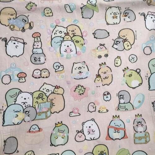 50x148cm Japanese Cartoon Cotton Fabric Childrens Clothing Sewing Quilting Fabrics Basic Quality for Patchwork Needlework DIY