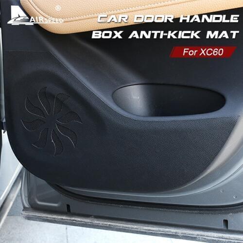 AIRSPEED for Volvo XC60 2018 2019 2020 Accessories Leather Car Door Anti Dirty Pad Storage Box Anti Kick Mat Protection Cover