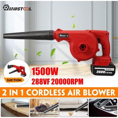 MUSTOOL 1500W 2 In 1 Cordless Electric Air Blower Blowing Suction Leaf Blower PC Dust Cleaner Collector For Makita 18V Battery