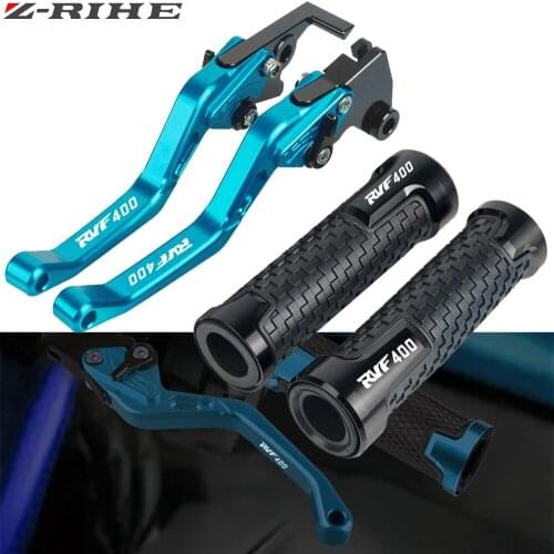 Motorcycle Accessories CNC Brake Clutch Levers Handlebar Hand Grips ends For Honda RVF400 RVF 400 NC35 NC 35 1993 1994 1995 1996