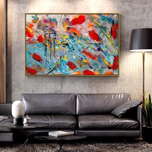 Artcozy Oil Canvas Painting For abstractHome multicolored-Home Decoration Wall Art