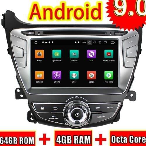 Topnavi 8'' Android 9.0 Car Media Center GPS Navigation For Hyundai Elantra 2014 2015 Auto DVD CD Player Radio 2 Din Octa Core