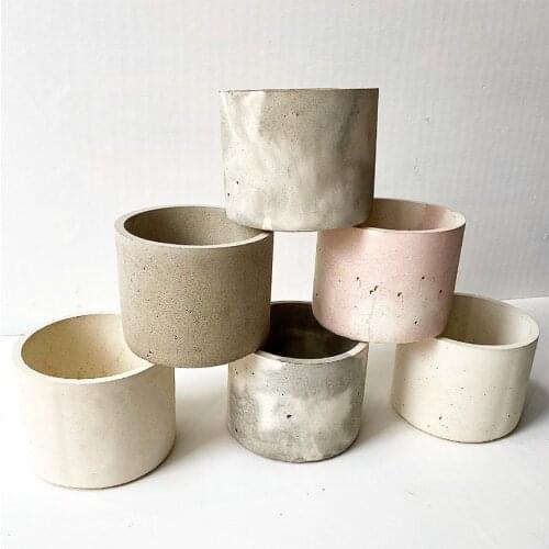 Large Concrete Flowerpot Mold Silicone Molds for Cement Pot Big Size Round Concrete Terrazzo Planter Mould