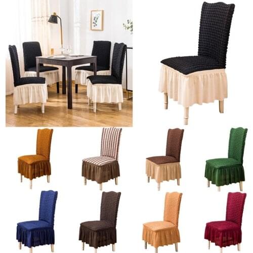 Chair Covers Color Stitching Elastic Dining Chair Covers High Backrest Chair Protector Dustproof for Banquet Wedding Ceremony