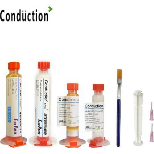 2PCS 10cc 559 NC-559-UV or RMA-223-UV Flux Paste Lead-free Solder Paste Solder Flux Needles for BGA SMD PGA PCB Repair