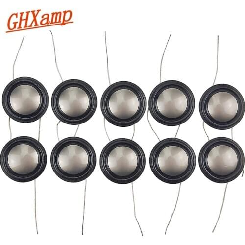 GHXAMP 10pcs 20.4mm Treble Speaker Voice Coil Titanium Film + Silk Copper clad aluminum Accessories 8OHM 20.5 Wholesale
