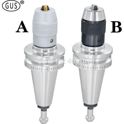 GUS Free Shipping NT30 NT40 Drill Chuck Shank BT30 BT40 APU08 APU13 APU16 Shank High Precision CNC Self-tightening Drill Chuck