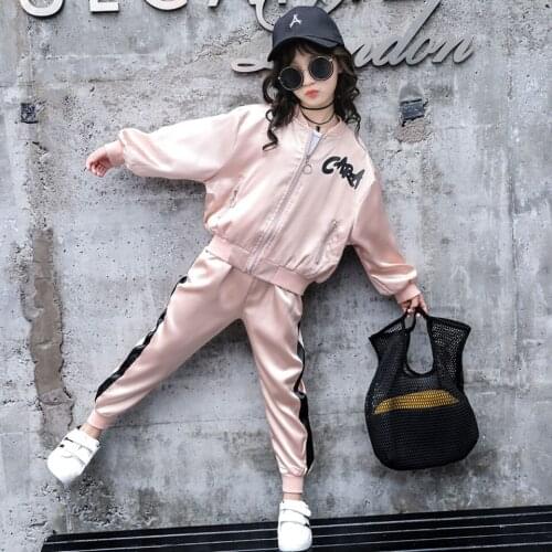 Teenage Girls clothing 10 12years Boys Clothes Sets Teen Clothes 2019 Kids Girls Clothes Spring Sports Suit Set 2pcs Long Sleeve