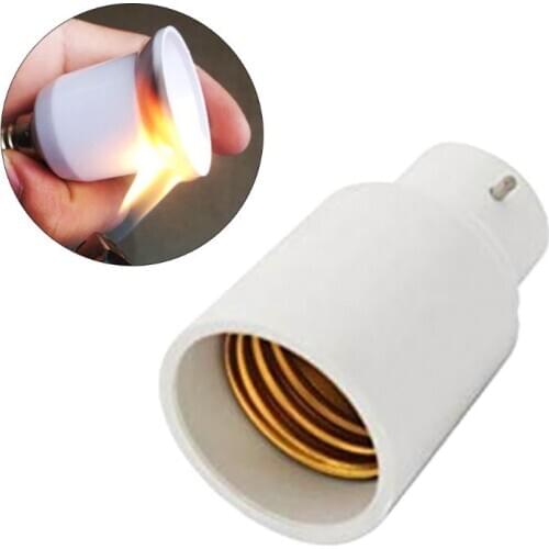 B22 To E27 Lamp Adaptor Connector Light Base Screw Light Bulb Socket Flame Retardant Bakelite Durable Safe Non Electric leakage