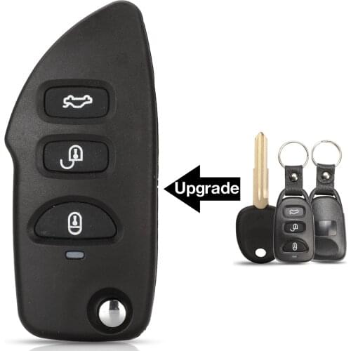 Kutery 3 Buttons Modified Flip Folding Remote Car Key Case Shell For Hyundai Santa Sonica Trajet XG Fit KIA Sorento 2002-2009