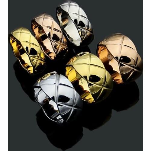 Hot Sale Fashion Cutting Grain Stainless Steel Rings