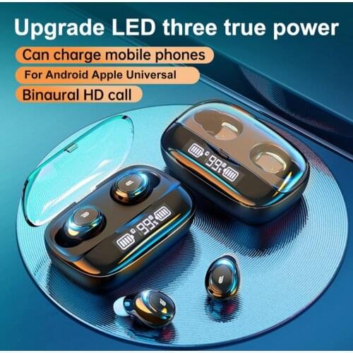 M-U8 TWS Bluetooth 5.0 Wireless Earphones Digital Display Stereo HiFi Headset Good Sound Quality Handsfree No Delay Headphone