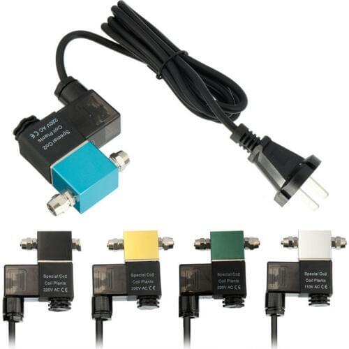Brand New 1Pcs 220V Magnetic Solenoid Valve Night Time CO2 DIY Aquarium System Regulator bubble counter Free Shipping