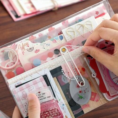 90 Pcs/Set Creative Material Memo Pad Set Bag Ins Wind Decoration Basic Journal Stickers Material Gift For Kids School Stationey