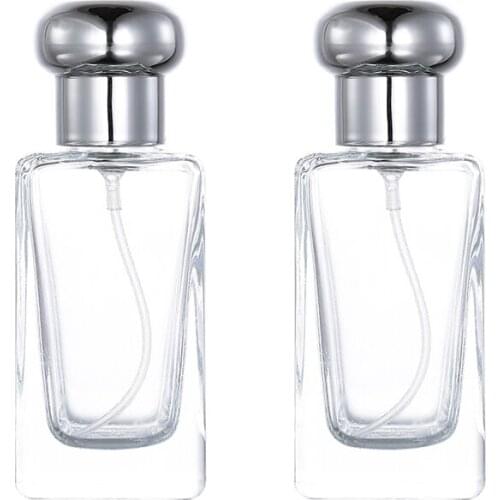 Nbyaic Perfume dispensing bottle 25ml portable travel spray bottle silver mushroom head cover glass bottle empty bottle 1pcs