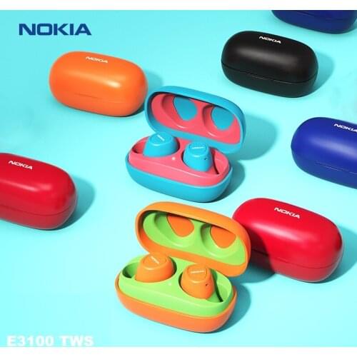 New Nokia E3100 TWS Bluetooth 5.0 Earphones HIFI Stereo Mini Earbuds Headsets with Microphone for Android IOS Smartphone