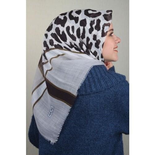 NUR SILK PATTERNED LINEN FLAMLI SCARF-DESEN-23-RENK-03