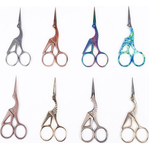 Vintage Embroidery Stainless Steel Crane Scissors Sewing Fabric Cutter Tailor Scissor Thread Scissor Tools for Sewing Shears