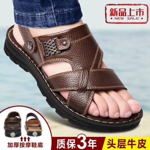 Mens Sandals Leather Mens Sandals Summer Sandalias Hombre Chaussure Homme