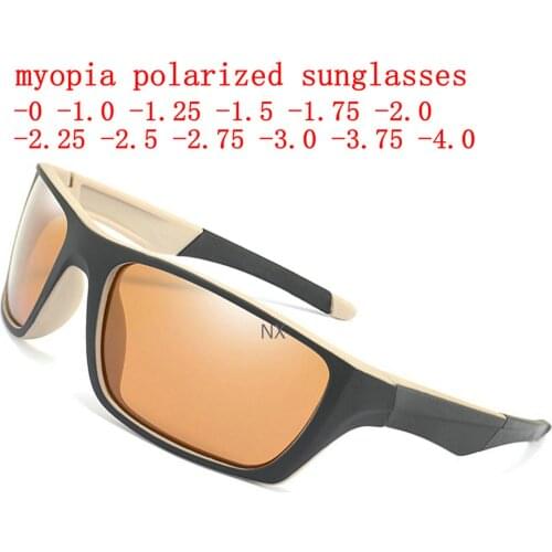 Wrap Around Sports Cycling Driving Myopia Sunglasses Diopter Polarized Sun Glasses for Nearsighted Men Women Myopic Shades NX