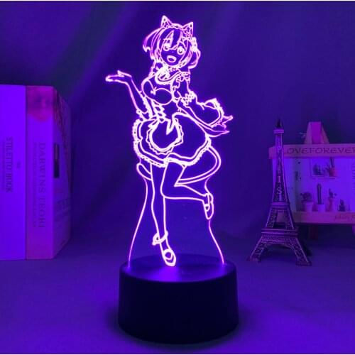 Manga Led Light Re Zero Starting Life In Another World for Bedroom Decor Night Light Gift Acrylic Anime 3d Lamp Room Decor