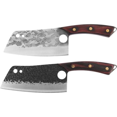 Damask 7'' Inch High Carbon Steel Chopping Knife Kitchen knife Meat Cleaver Fish Filleting Knife Slaughtering Cooking Slicer
