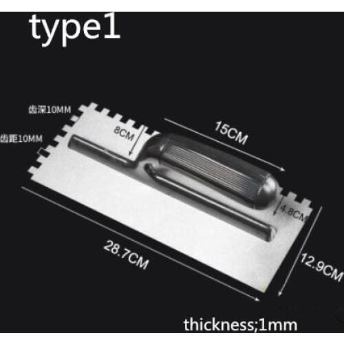 High quality 6 different sizes Plastering Finishing Trowel Steel Blade wood/ Plastic Handle Flat for Smooth Finishing