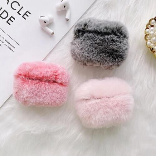 For Apple Airpods Pro Protective Cover For Air Pods 2 1 3D Cute Plush Fur Bluetooth Wireless Earphone Accessories Headphone Case