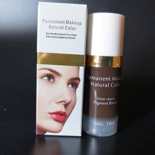 1Pcs Import Permanent Makeup Micropigment Tattoo Ink Pigment Kit 10ml for Eyeliner Eyebrow Lip Arts deep coffee Colors