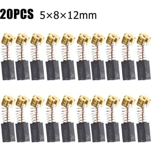 20pcs Carbon Brushes 5x8x12mm Power Tools Spare Parts For Makita Electric Motor CB57 CB64 CB75 CB85 191627-8 191956-9