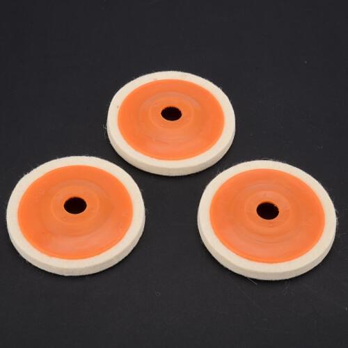 3PCS/set 4'' 100mm Polishing Disc Wool Buffing Angle Wheel Grinder Felt Polishing Disc Pad Set For For Polishing Cleaning Tools
