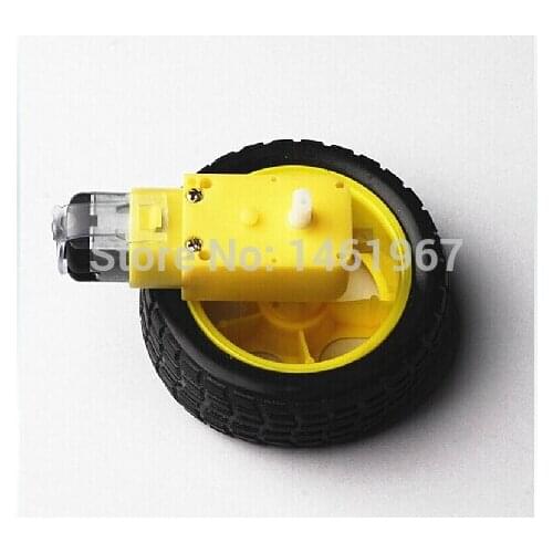 4Lot/package Deceleration DC motor + supporting wheels smart car chassis, motor / robot car wheels for arduino