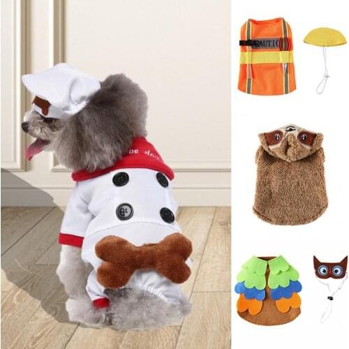 40%HOTBreathable Dog Jumpsuit Animal Style Cotton Dog Creative Cosplay Costume for Halloween