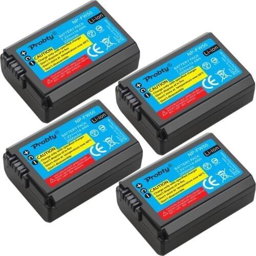5pcs 2000mAh NP-FW50 NPFW50 Battery Batteries AKKU for Sony NEX-7 NEX-5N NEX-F3 SLT-A37 A7 NEX-5R NEX-6 NEX-3 NEX-3A Alpha 7R II
