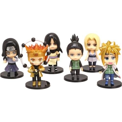 Naruto Shippuden Anime Figure Action Figurine Uzumaki Naruto Doll Tsunade Model Figma 10cm PVC Statue Hyuga Neji Toys Children