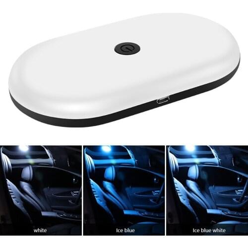 Touch Switch Car Reading Light Rechargeable Magnetic LED Auto Styling Night Light Car Interior Light Ceiling Lamp Accessories