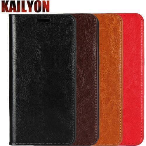 For SAMSUNG A9 2018 / J4 Plus / J6 Plus Case Luxury Flip Genuine Leather Phone Cove Fundas Para Coque Capa