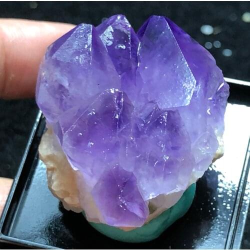 Natural irregular hexagonal Amethyst cluster mineral specimen for degaussing geology teaching home decoration (send box)