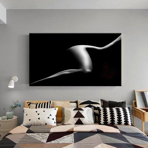 Modern Abstract Black White Canvas Art Paintings Sex Naked Woman Living Room Bedroom Posters And Prints Wall Poster Home Decor
