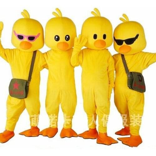 Yellow Duck Mascot Costume Suits Cosplay Party Game Outfits Clothing Advertising Carnival Halloween Xmas Easter Festival Adults