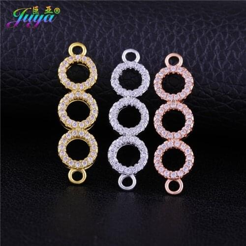 Juya DIY Jewelry Material Gold Infinity Circles Connectors Accessories For Women Bracelets Necklace Earring DIY Making