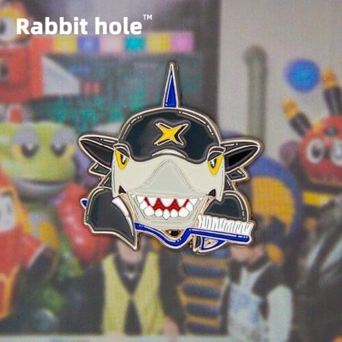 Hand-made Anime Metal Badges Sharkler Brooch Pins Metal Nostalgic Toy Kabuda Badge