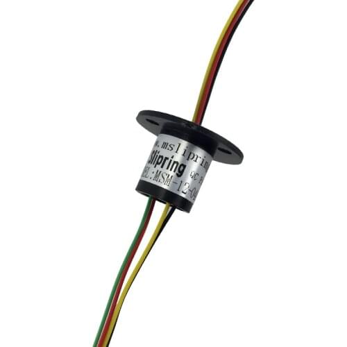 Miniature Conductive Slip Ring 2-4 Channel Outer Diameter 12.5mm Security Monitoring Slip Ring