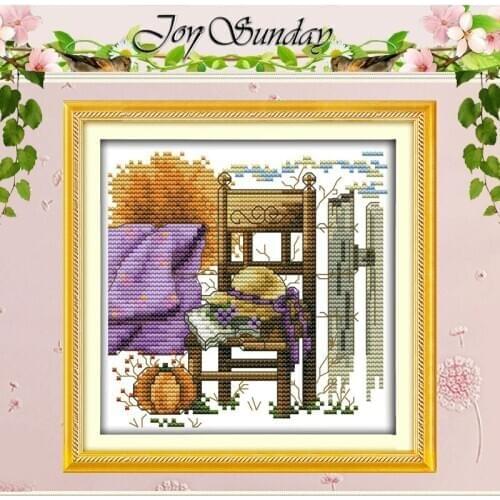 The Chair And Hat Patterns Counted Cross Stitch 11CT 14CT Cross Stitch Set Wholesale Cross-stitch Kit Embroidery Needlework