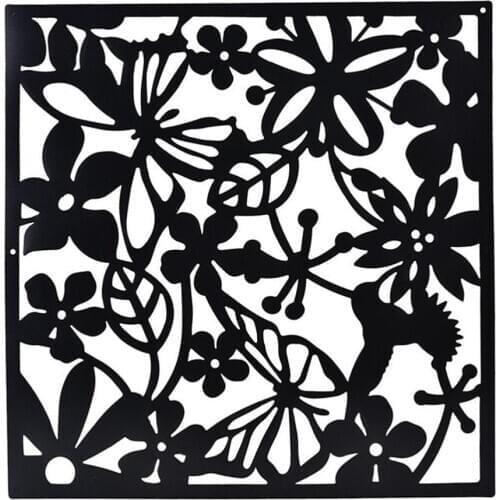 Set Of 4Pcs Butterfly Bird Flower Hanging Screen Room Divider Panel Home Office