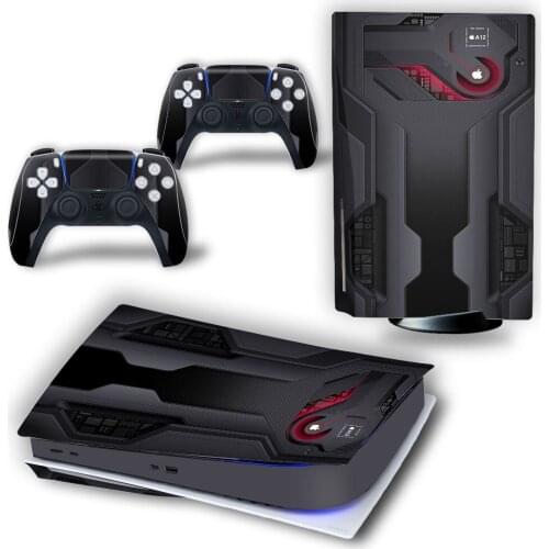 Black Machine Ps5 Standard Disc Edition Skin Sticker Decal Cover for PlayStation 5 Console & Controller PS5 Skin Sticker Vinyl